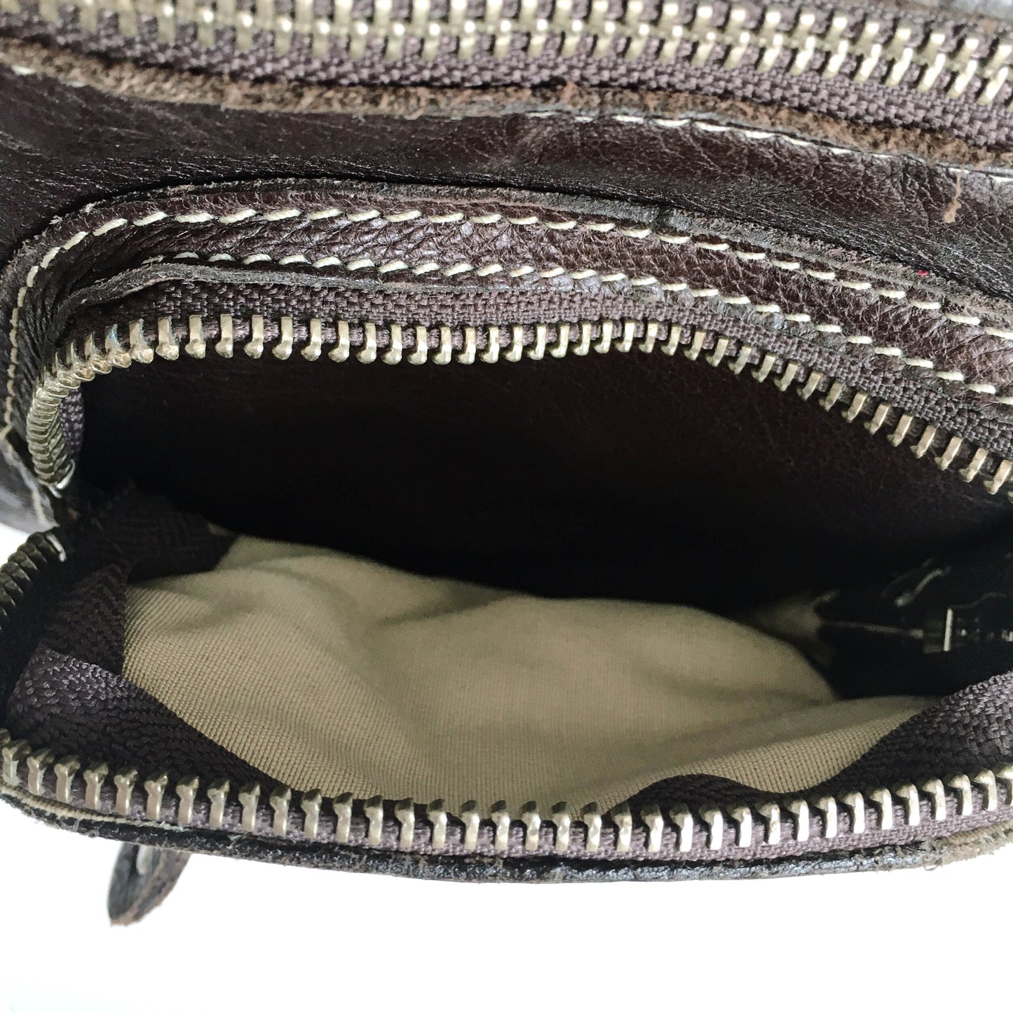 Roots leather cross body messenger bag