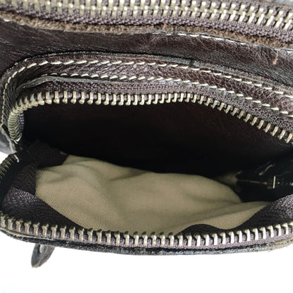 Roots leather cross body messenger bag