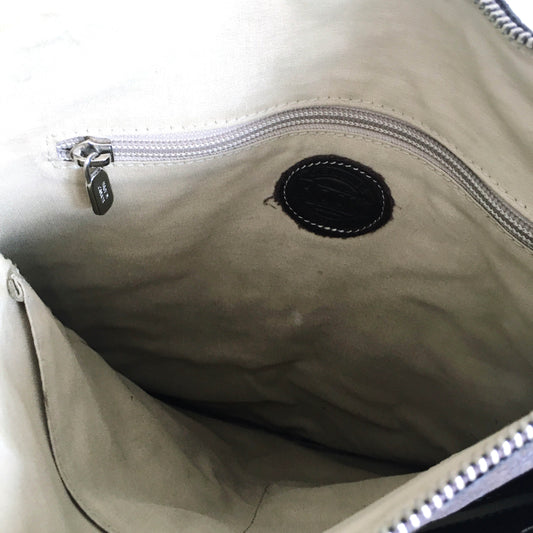 Roots leather cross body messenger bag