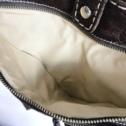 Roots leather cross body messenger bag