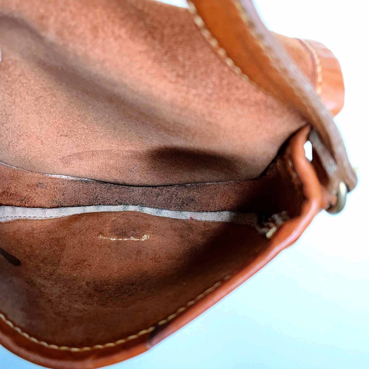 Vintage Roots leather saddle bag cross body