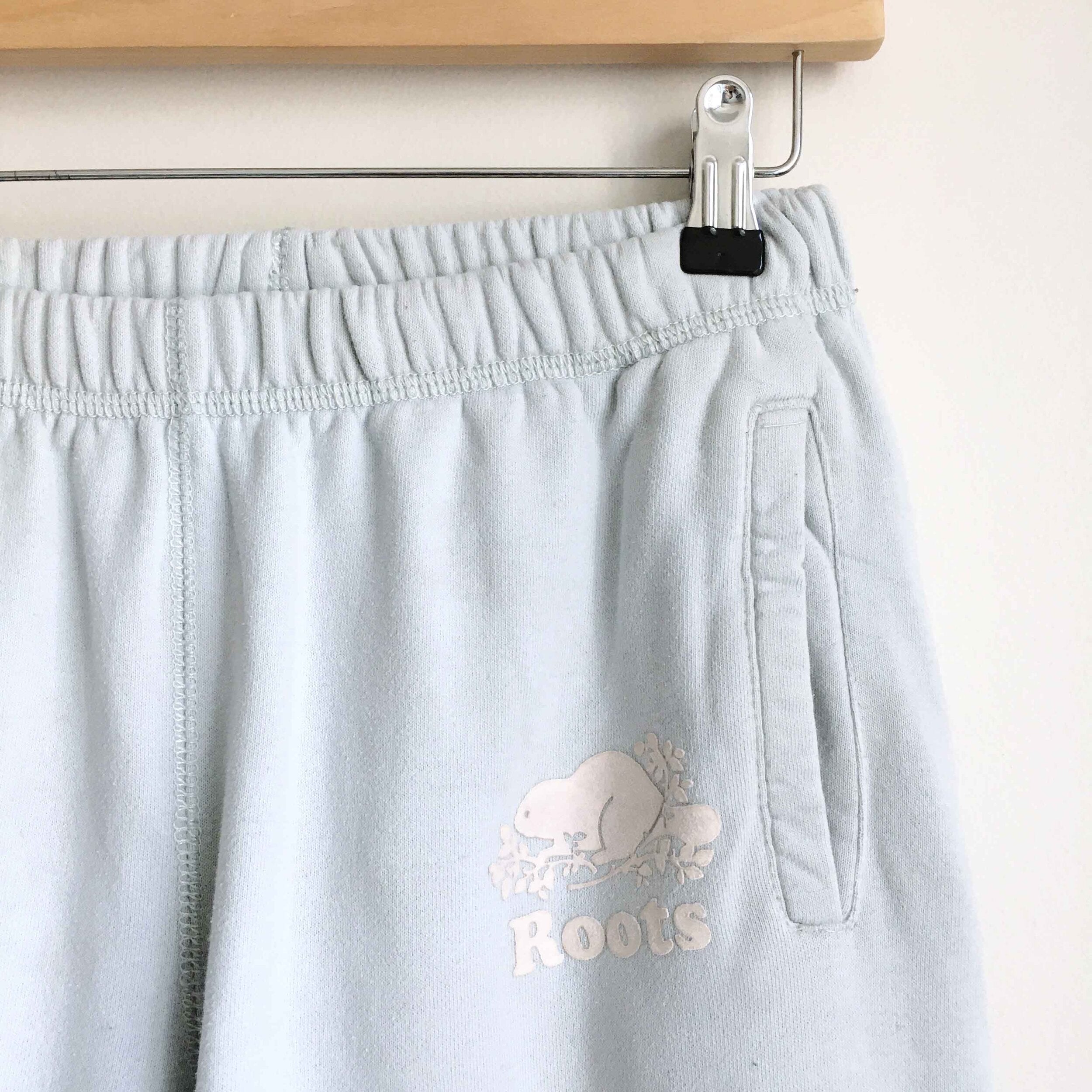 Roots light blue original sweatpants - size xs – good market thrift store