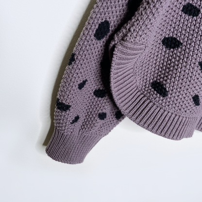 jackson rowe brown polka dot chukar sweater - size small