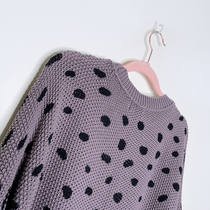 jackson rowe brown polka dot chukar sweater - size small