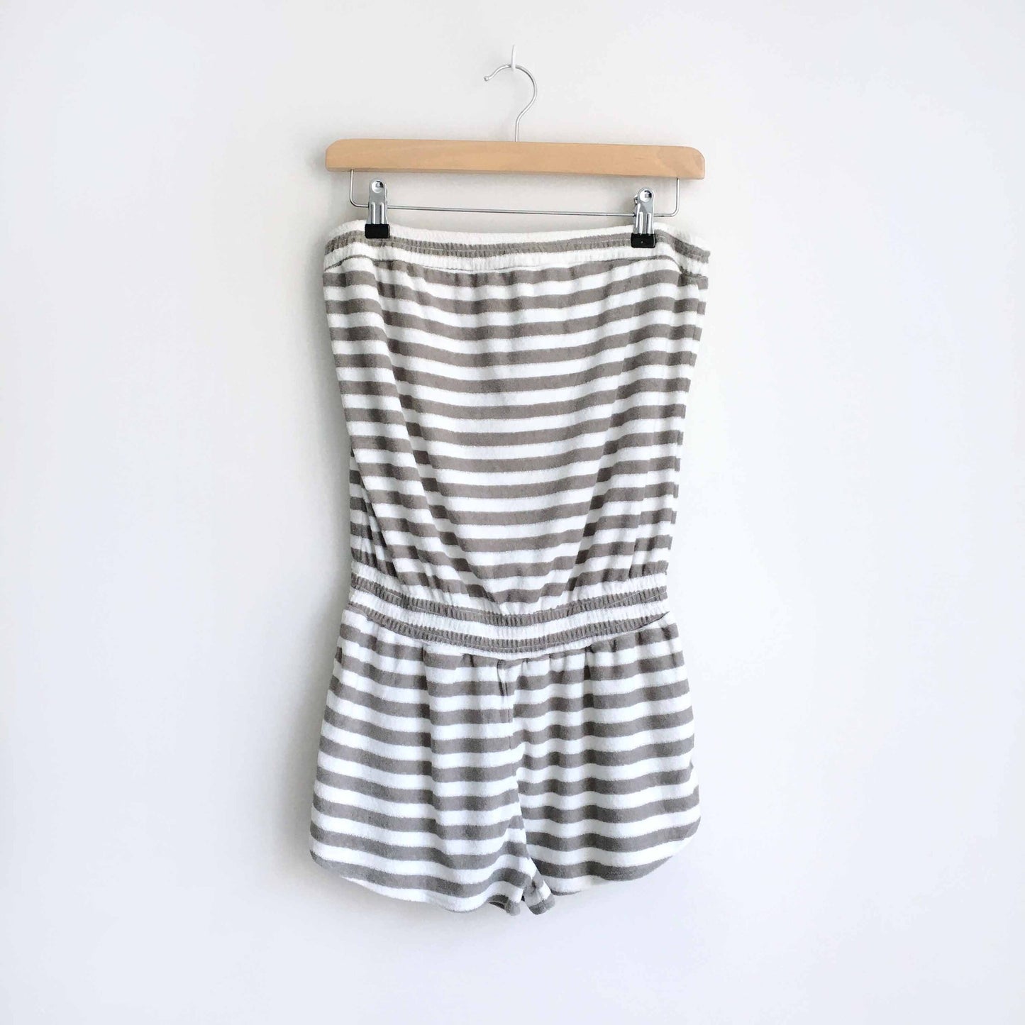 Roxy Terry Striped Romper - size Large