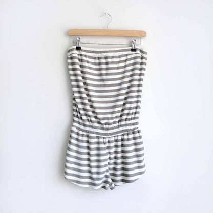 Roxy Terry Striped Romper - size Large