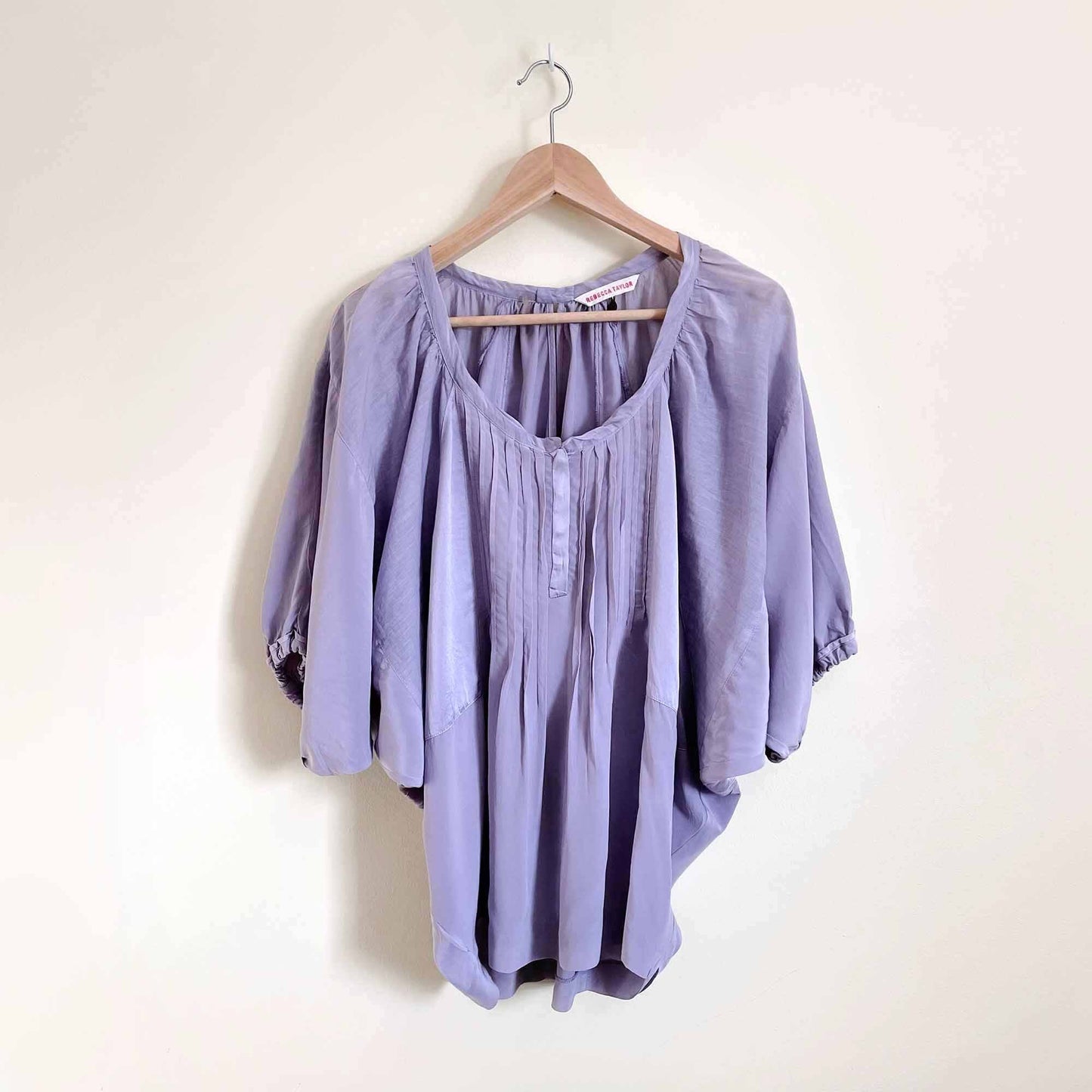 Rebecca Taylor lilac silk dolman blouse - size 2