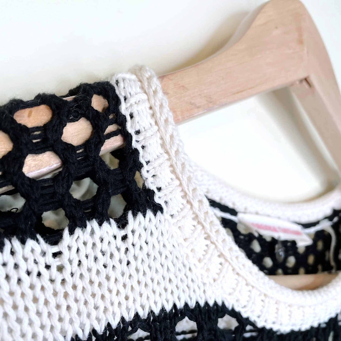 rebecca taylor black and white colour block knit sweater - size 2