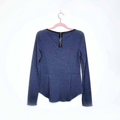 rebecca taylor long sleeve shirt with peplum hem - size xs