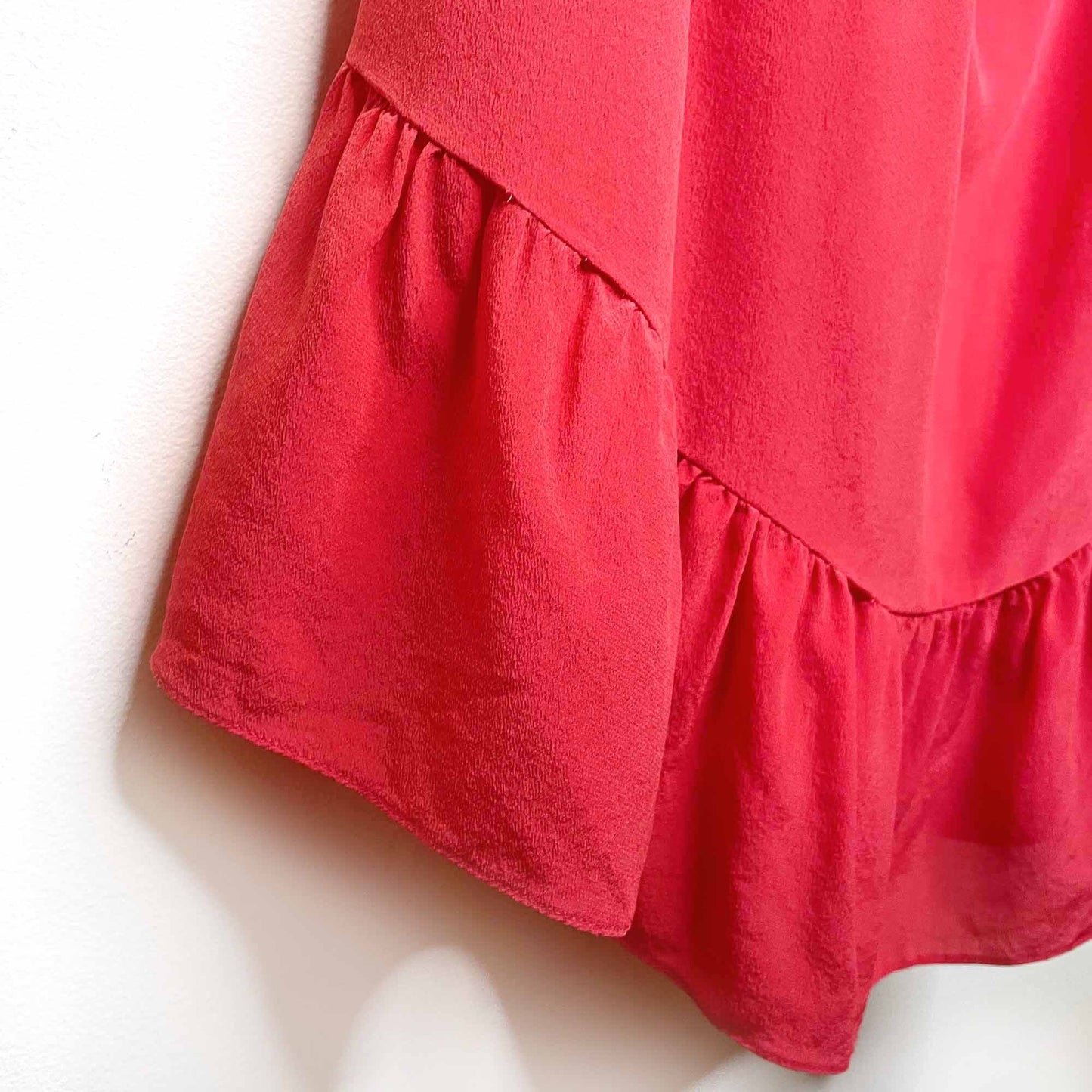 rebecca taylor strapless chelsea silk dress with ruffles - size 4