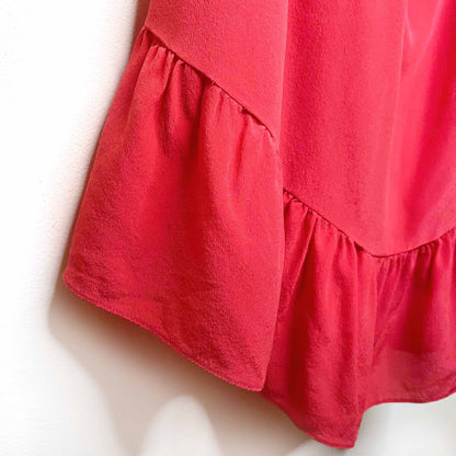 rebecca taylor strapless chelsea silk dress with ruffles - size 4