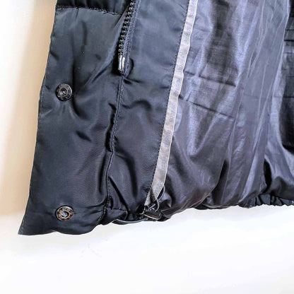 rudsak hooded down belted puffer jacket with fur - size large