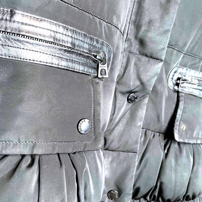 rudsak hooded down belted puffer jacket with fur - size large