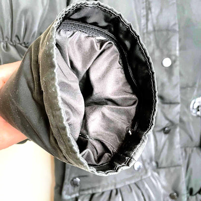 rudsak hooded down belted puffer jacket with fur - size large