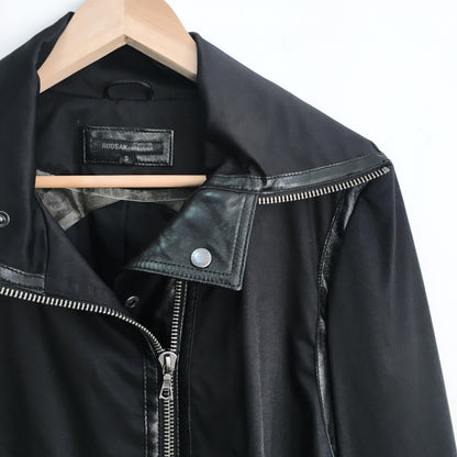 Rudsak Nylon Trench with Leather Trim - size Small