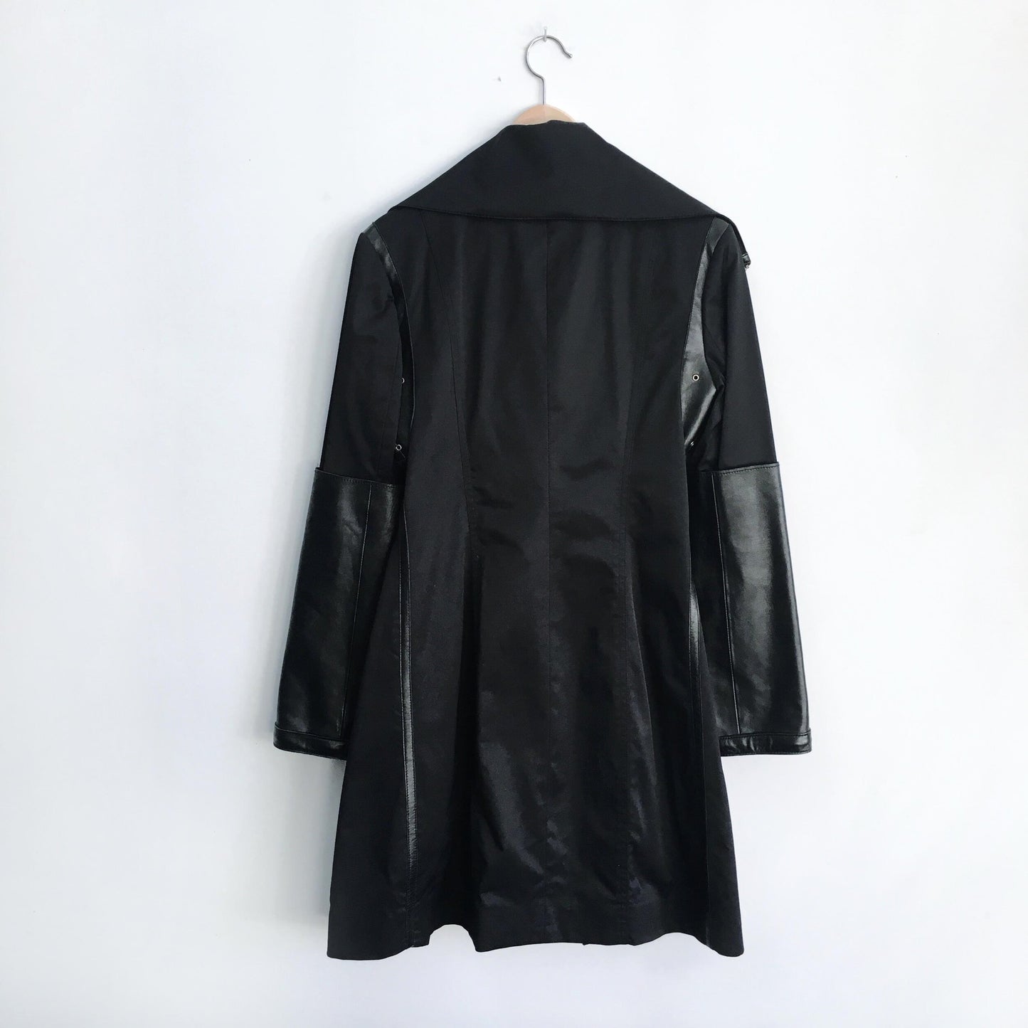 Rudsak Nylon Trench with Leather Trim - size Small