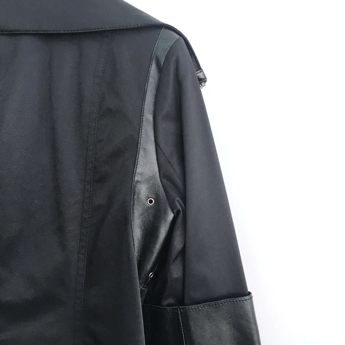 Rudsak Nylon Trench with Leather Trim - size Small