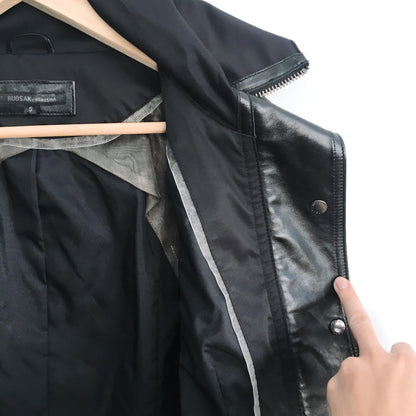 Rudsak Nylon Trench with Leather Trim - size Small