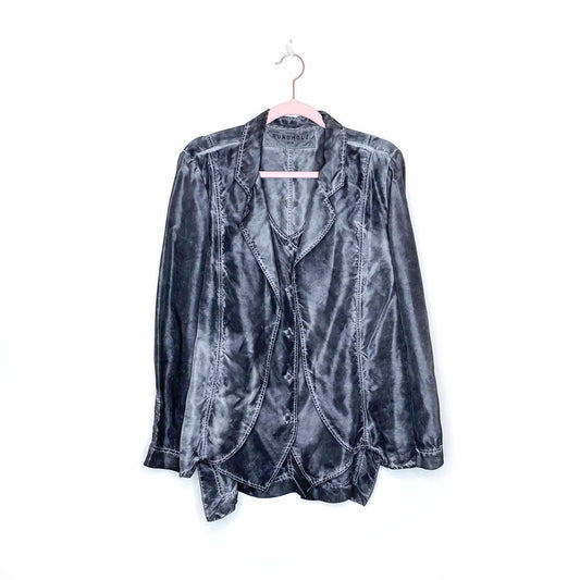 rundholz dip silk layered garment dyed jacket - size large
