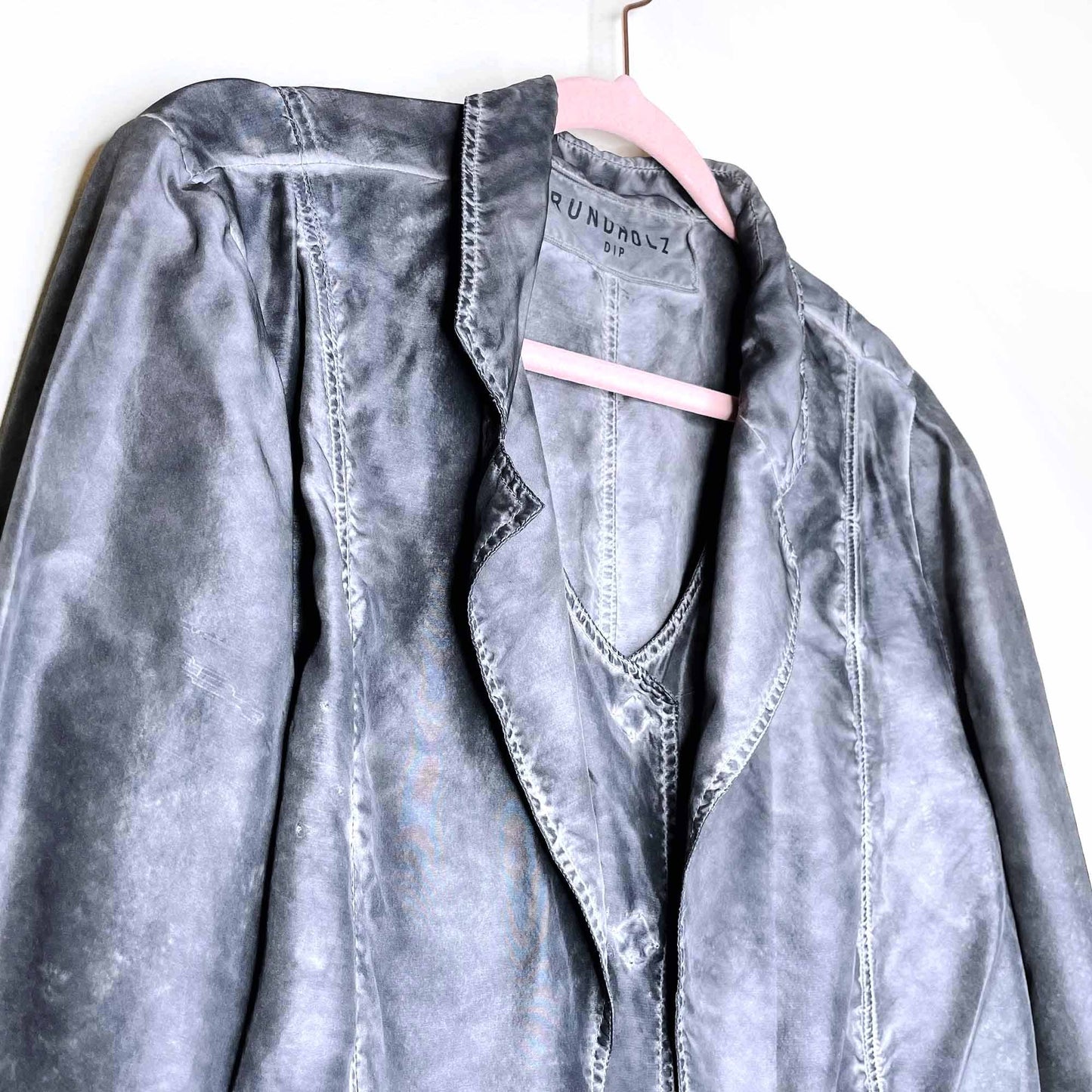 rundholz dip silk layered garment dyed jacket - size large