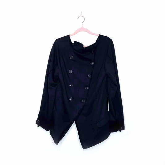 rundholz deconstructed sweatshirt jacket - size large