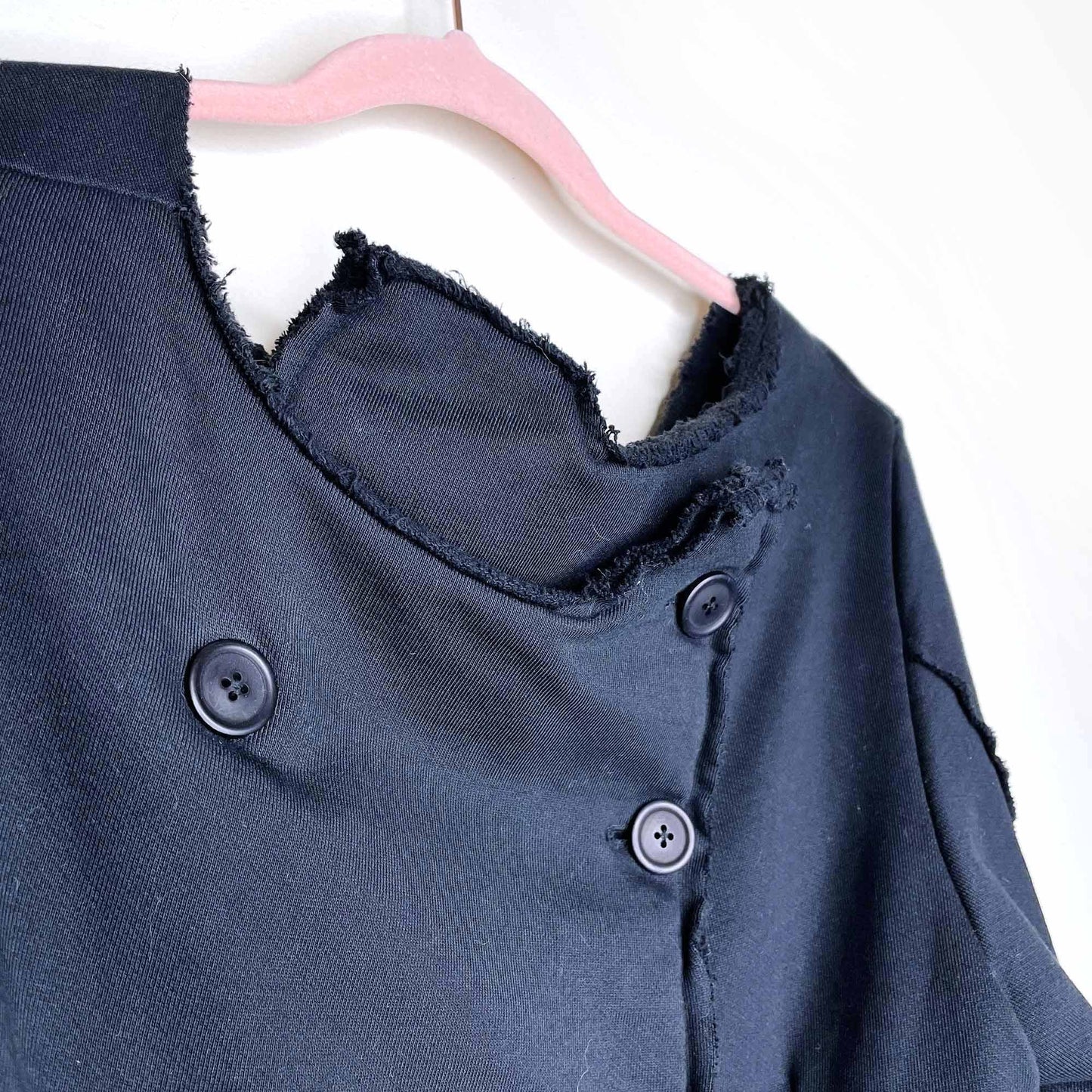 rundholz deconstructed sweatshirt jacket - size large