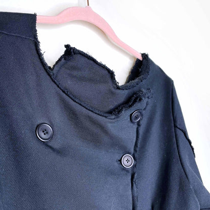 rundholz deconstructed sweatshirt jacket - size large