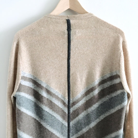 Saffron Cashmere chevron open duster - size Medium