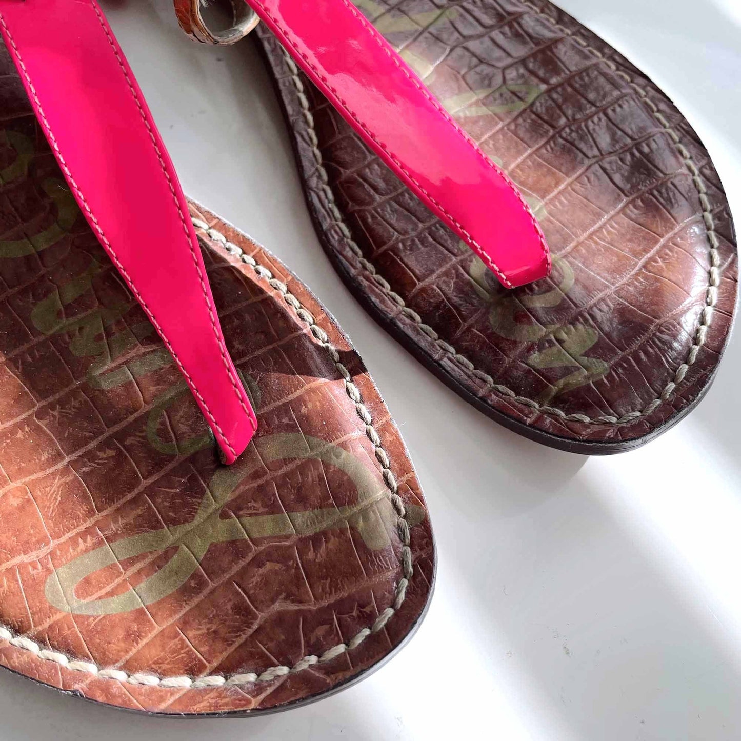 sam edelman gigi flat thong sandals - size 9.5