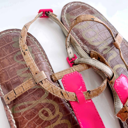 sam edelman gigi flat thong sandals - size 9.5