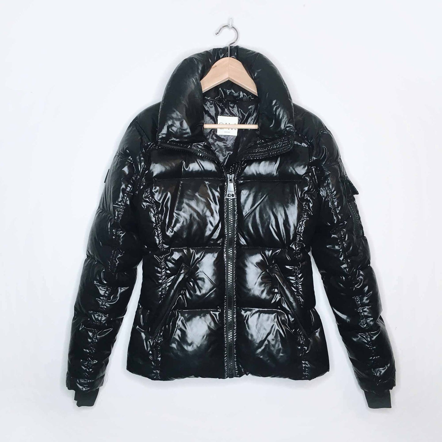 SAM. black freestyle down puffer jacket - size Small