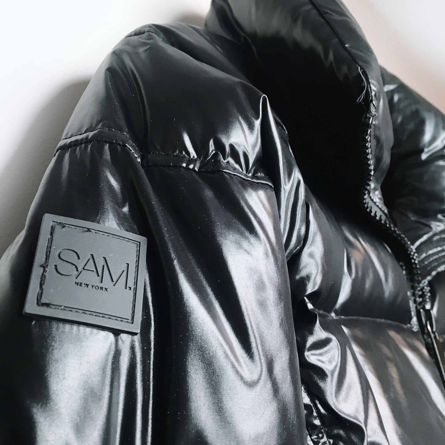 SAM. black freestyle down puffer jacket - size Small