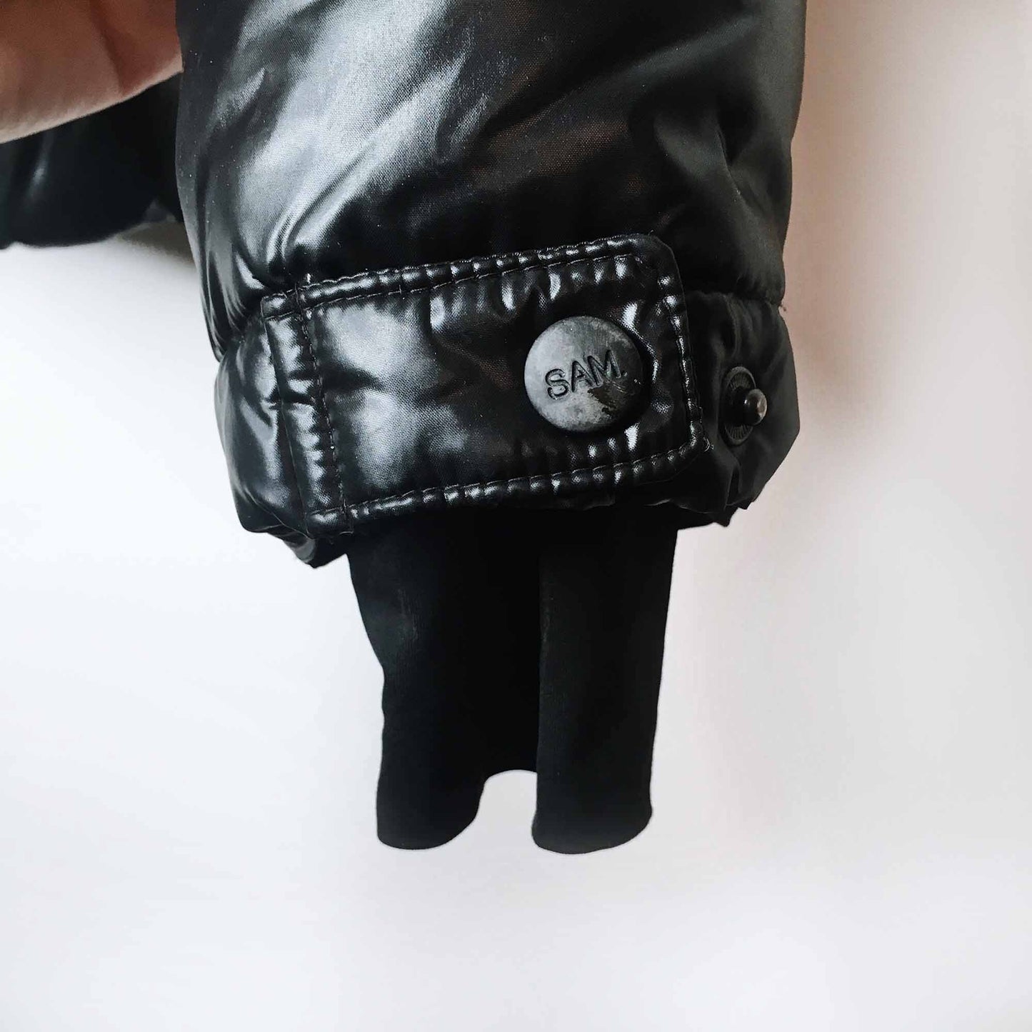 SAM. black freestyle down puffer jacket - size Small