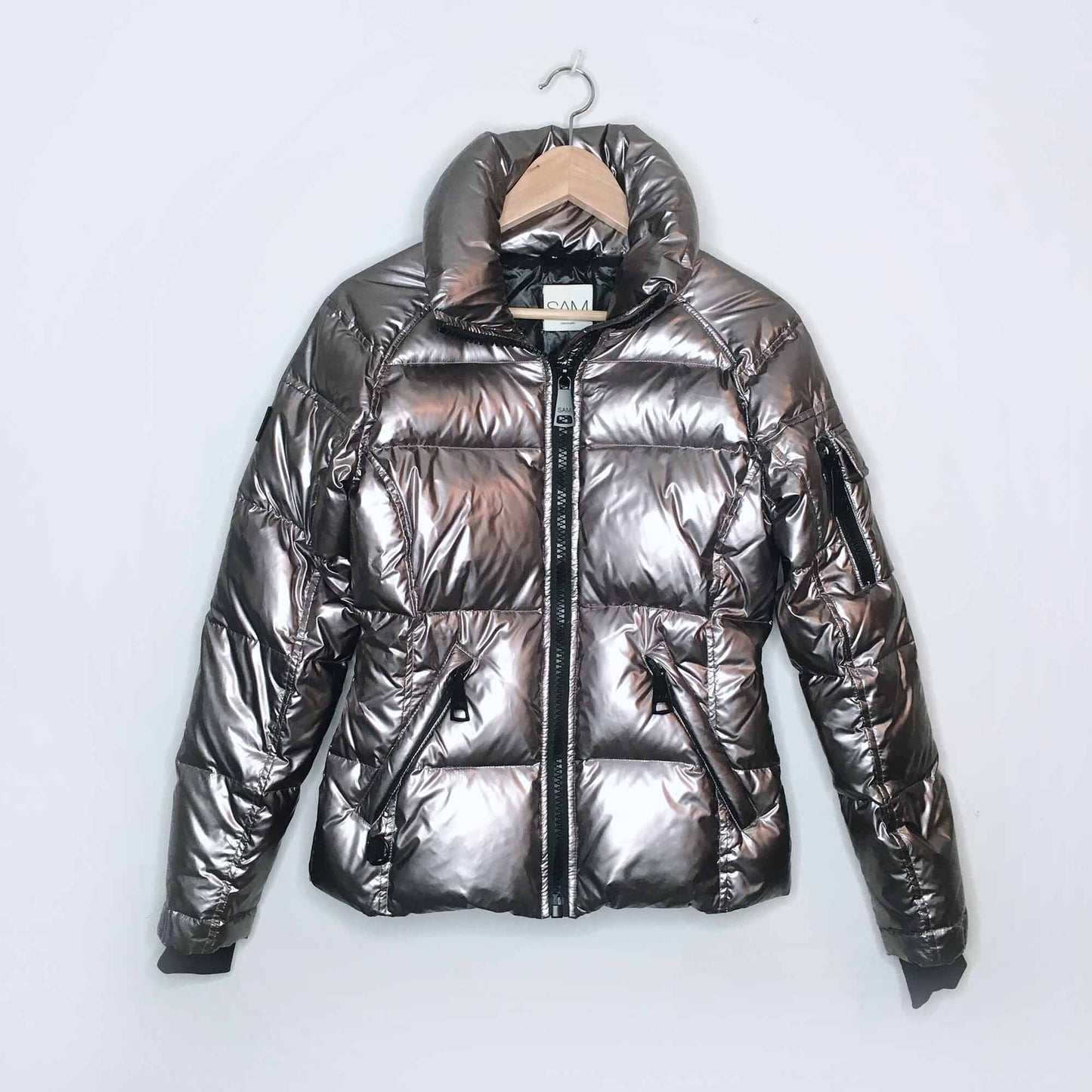 SAM. gunmetal freestyle down puffer jacket - size xs