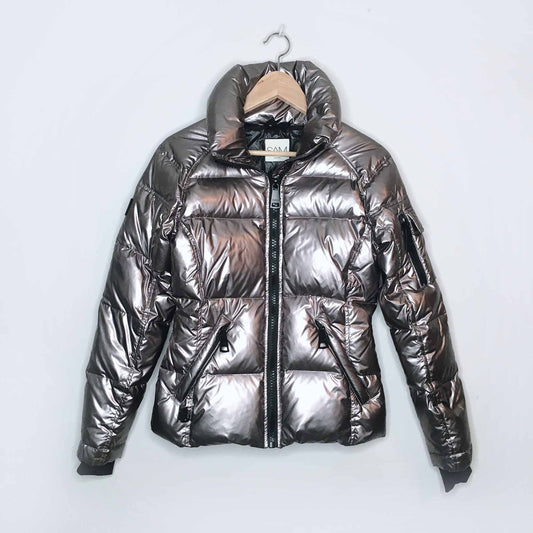 SAM. gunmetal freestyle down puffer jacket - size xs