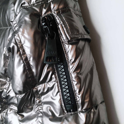 SAM. gunmetal freestyle down puffer jacket - size xs