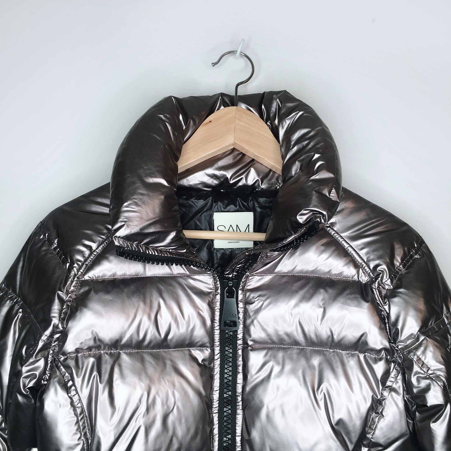 SAM. gunmetal freestyle down puffer jacket - size xs