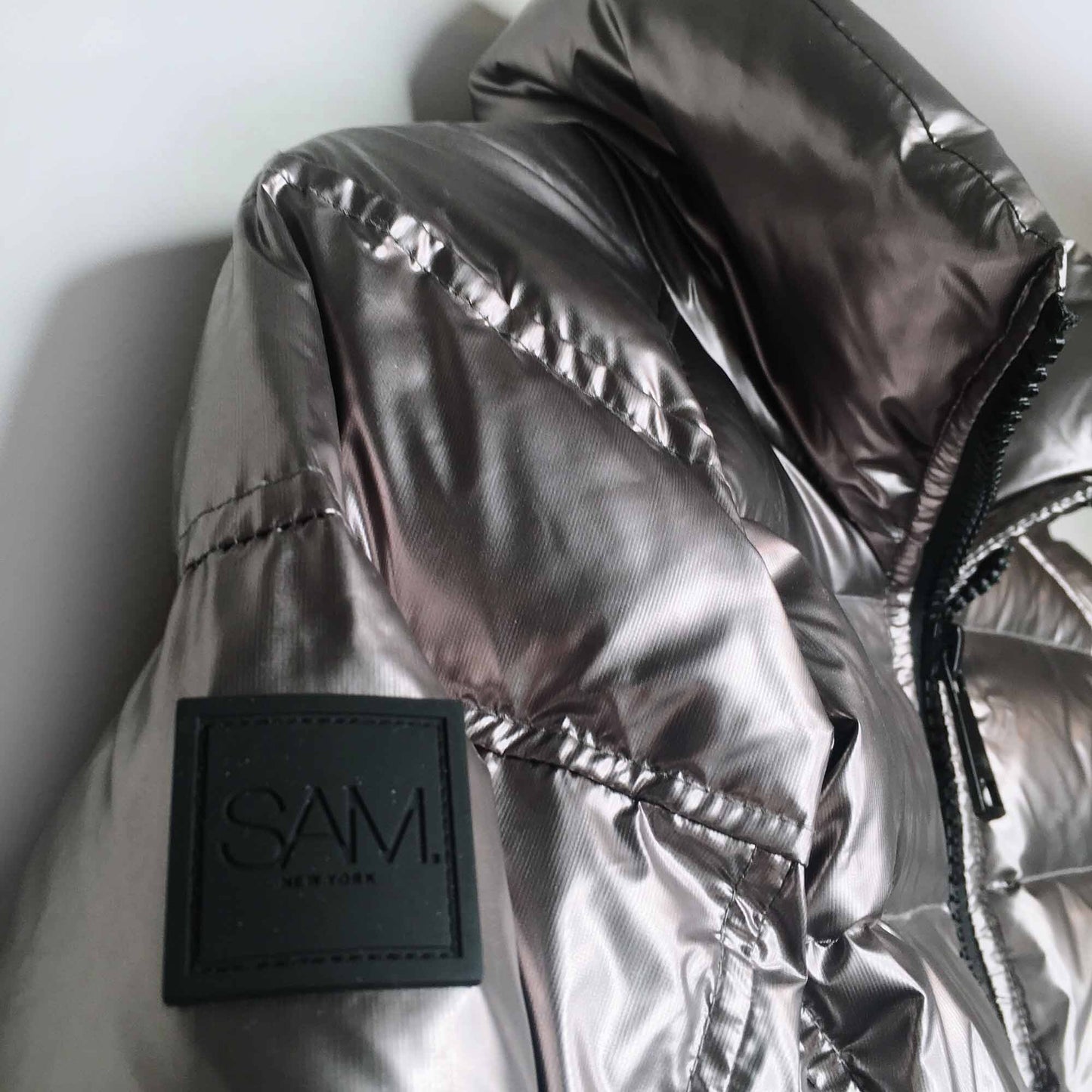 SAM. gunmetal freestyle down puffer jacket - size xs