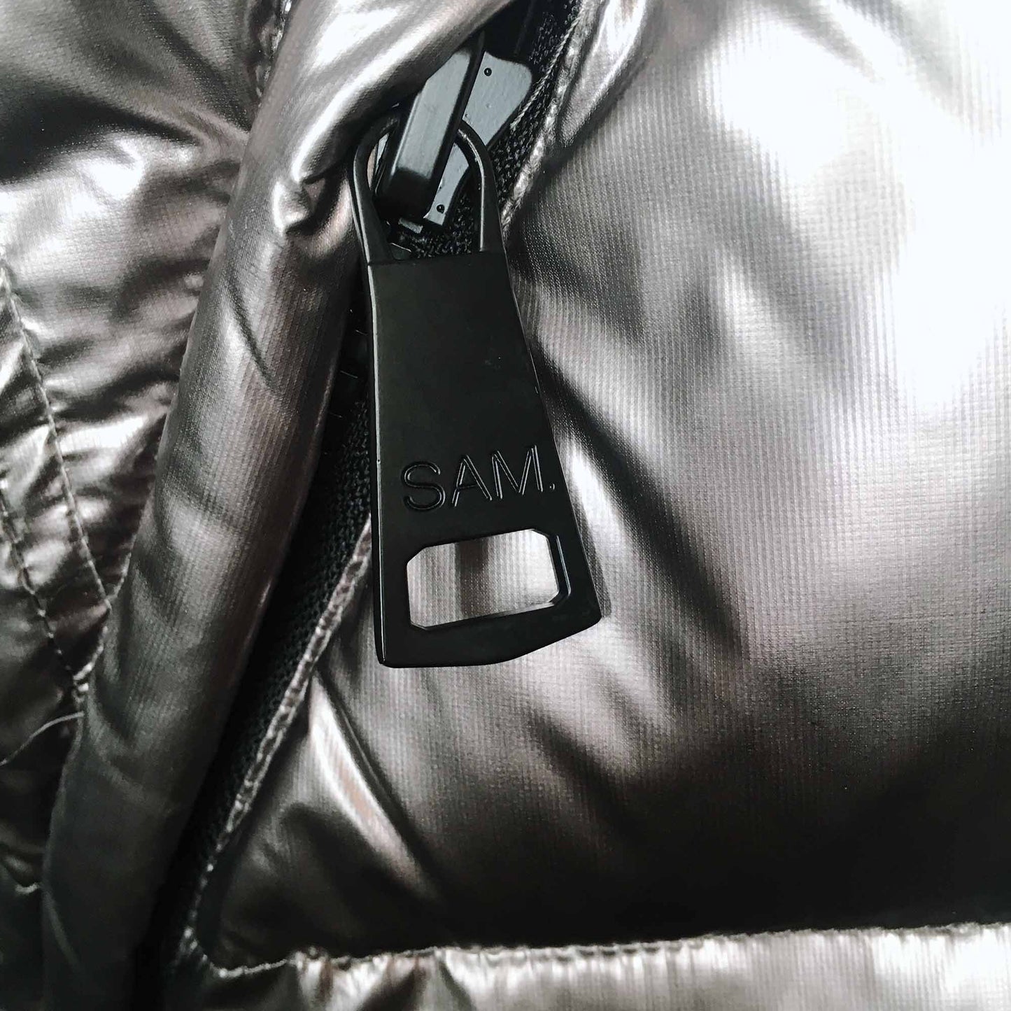 SAM. gunmetal freestyle down puffer jacket - size xs