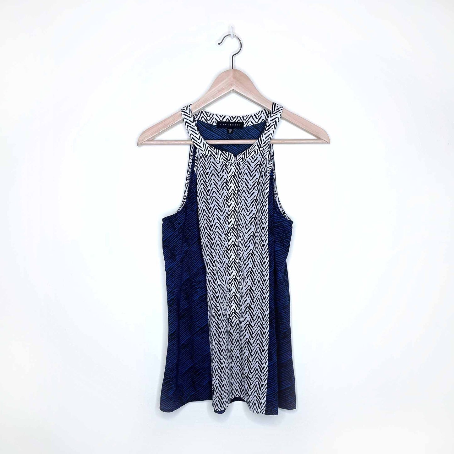 Sanctuary sleeveless chiffon patterned blouse - size Medium
