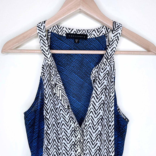 Sanctuary sleeveless chiffon patterned blouse - size Medium