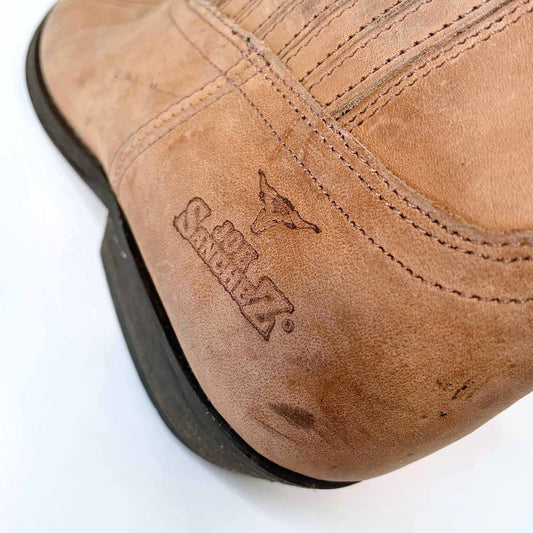 vintage joe sanchez leather ankle festival western cowboy boots - size 39