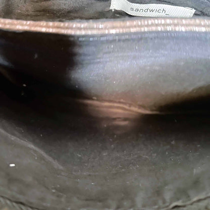 sandwich metallic leather crossbody