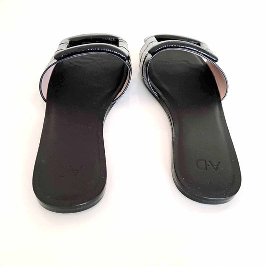 ad & daughters black noleen leather sandal - size 7.5