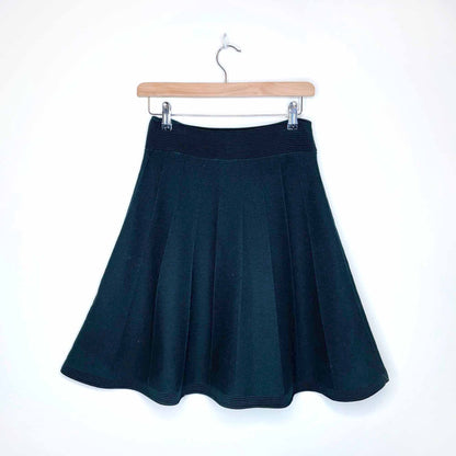 sandro paris high rise zip front knit mini skirt - size 3