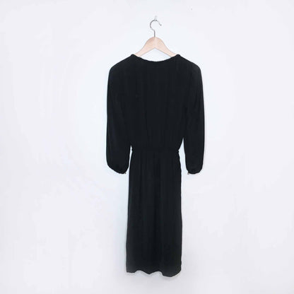 Sandro Paris silk painters dress with braided trim - size 2