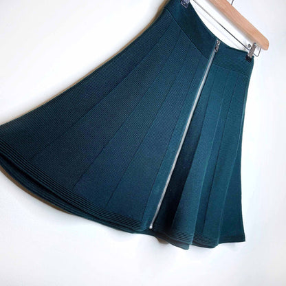 sandro paris high rise zip front knit mini skirt - size 3