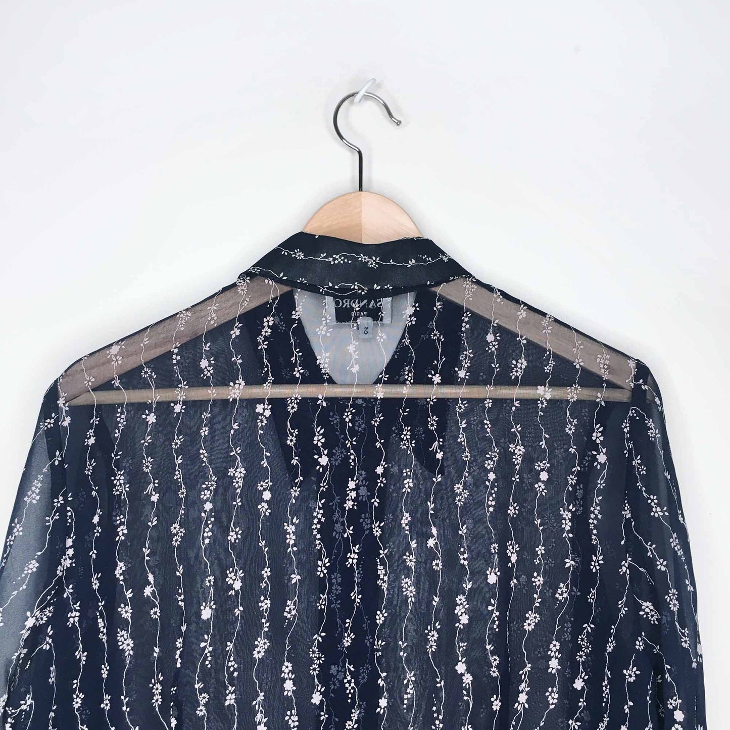 Vintage 70's Sandro Paris button down blouse - size 2