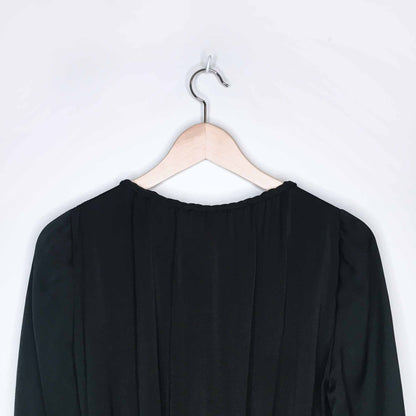 Sandro Paris silk painters dress with braided trim - size 2