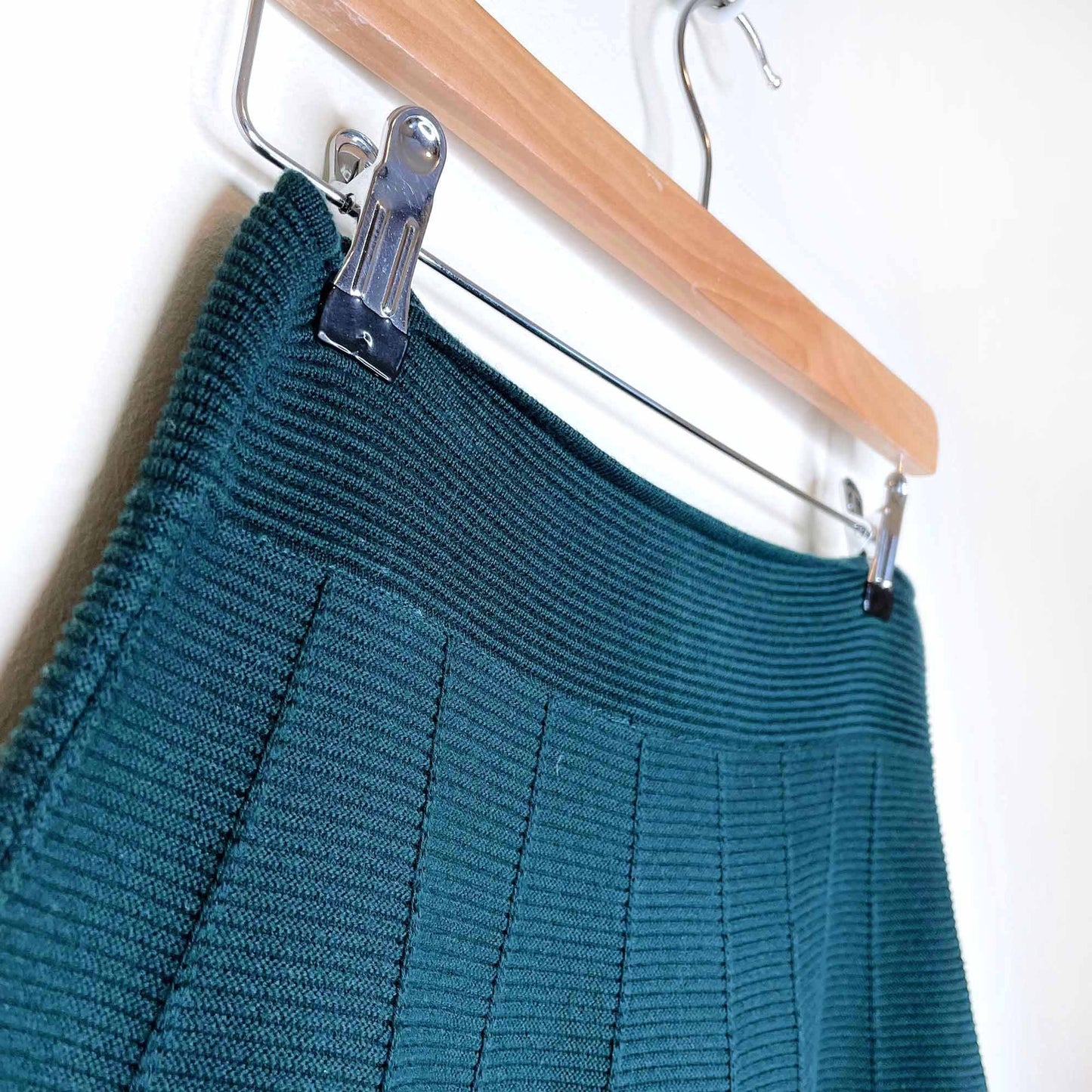 sandro paris high rise zip front knit mini skirt - size 3